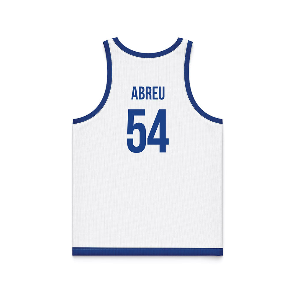 Drake - NCAA Men's Basketball : Daniel Abreu - White Basketball Jersey-1