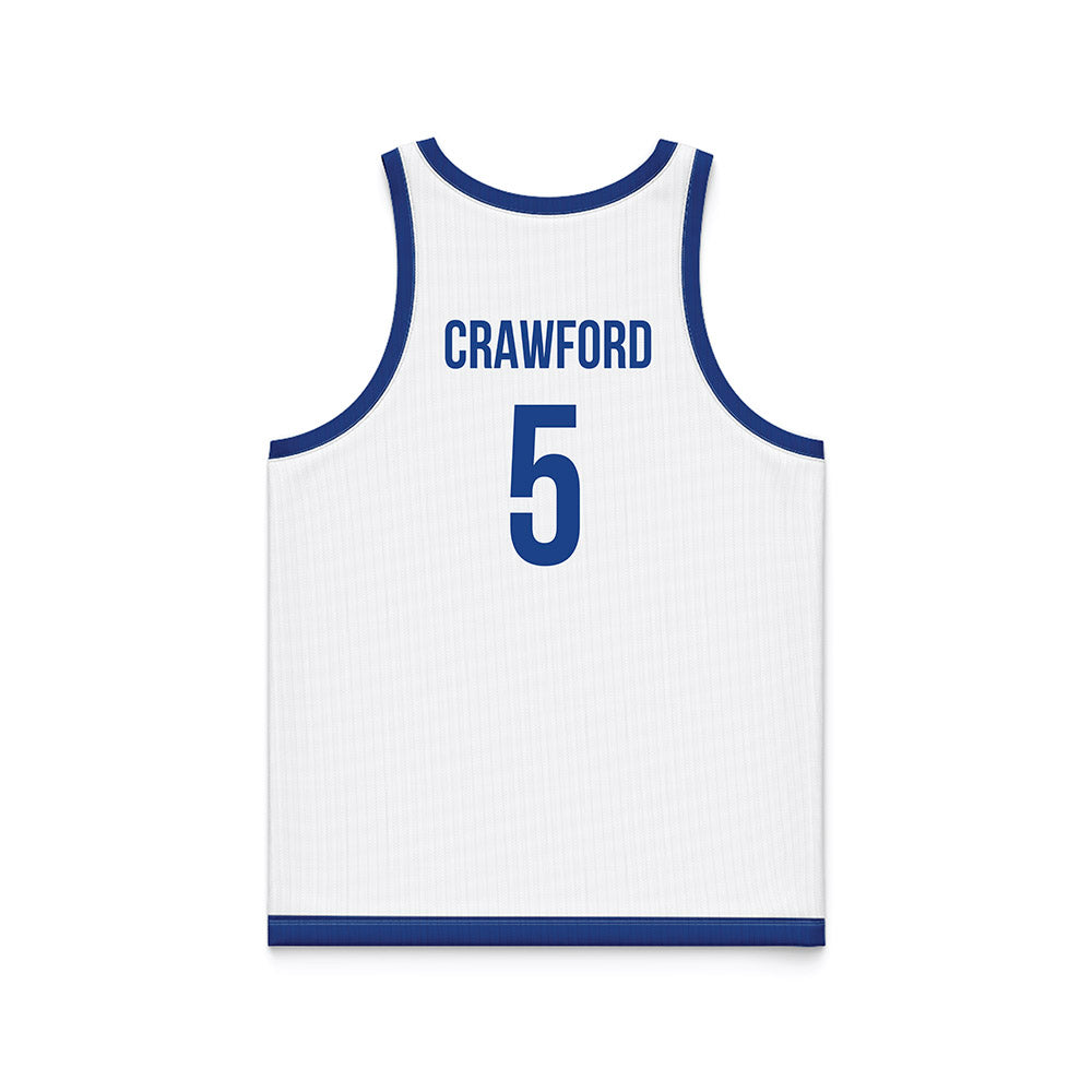 Drake - NCAA Women's Basketball : Mya Crawford - White Basketball Jersey-1