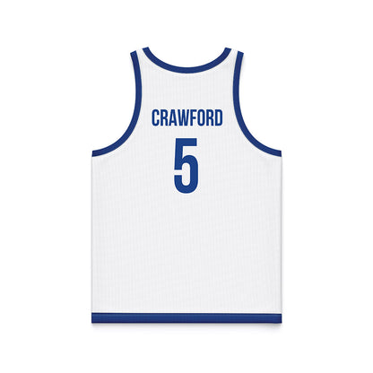 Drake - NCAA Women's Basketball : Mya Crawford - White Basketball Jersey-1