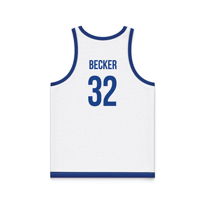 Drake - NCAA Women's Basketball : Courtney Becker - White Basketball Jersey