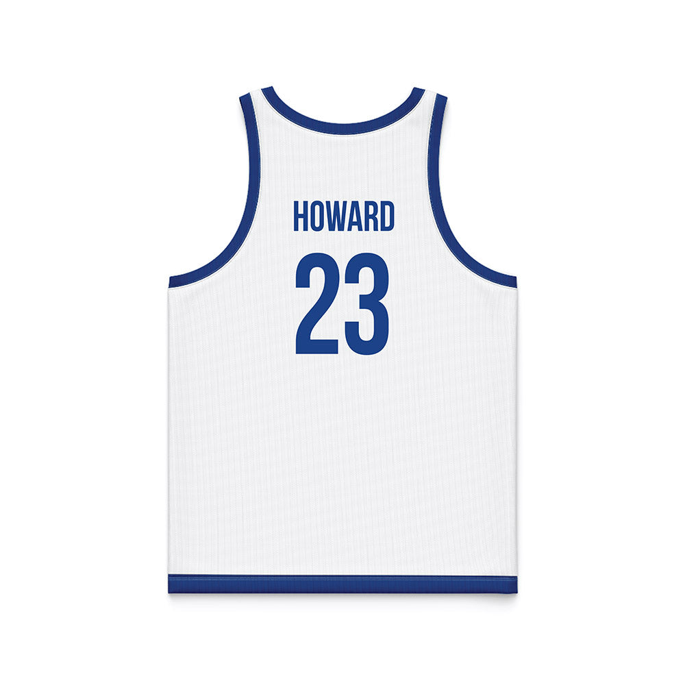 Drake - NCAA Men's Basketball : Isaia Howard - White Basketball Jersey-1