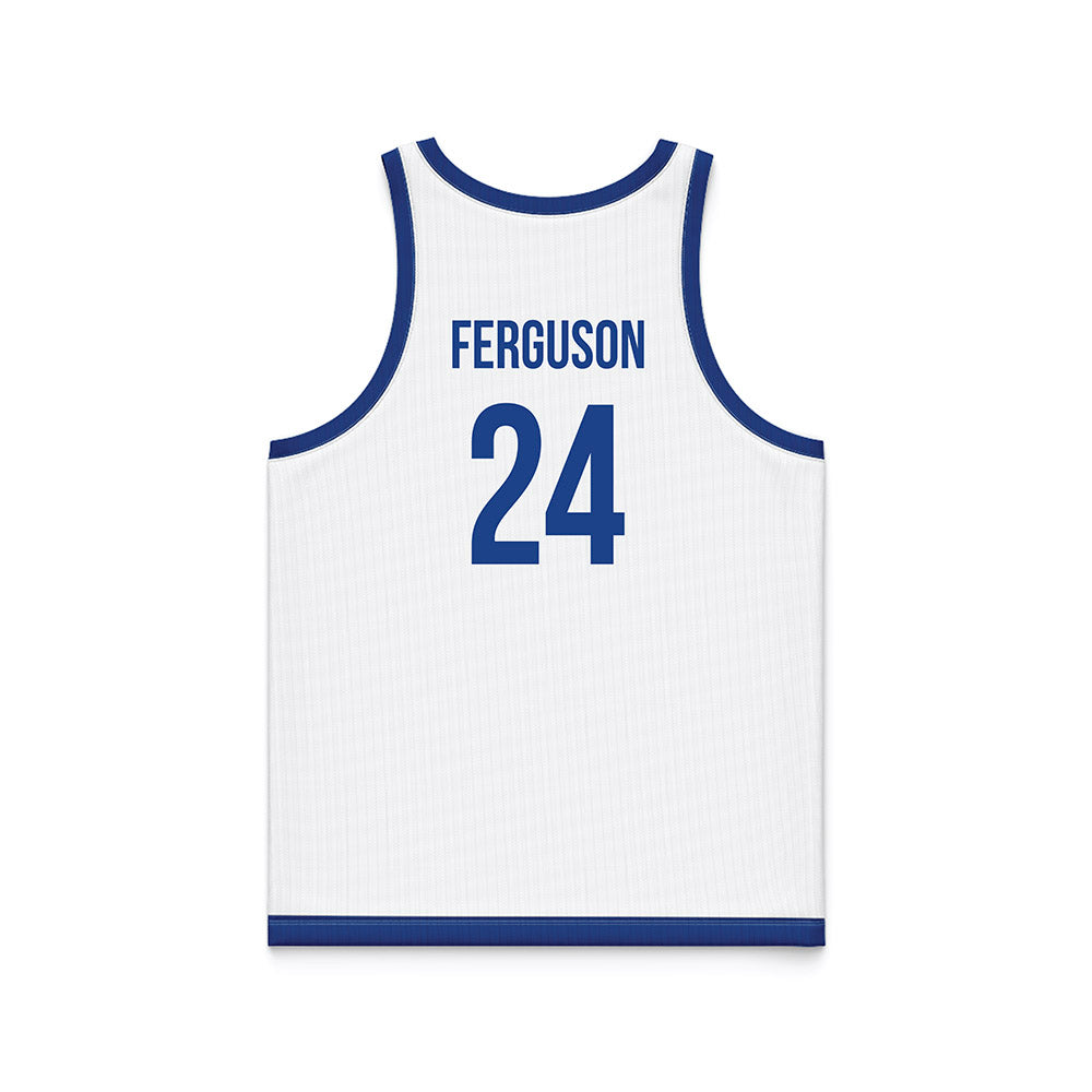 Drake - NCAA Men's Basketball : Nate Ferguson - White Basketball Jersey