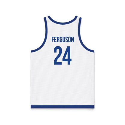 Drake - NCAA Men's Basketball : Nate Ferguson - White Basketball Jersey