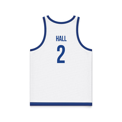 Drake - NCAA Men's Basketball : Brashon Hall - White Basketball Jersey