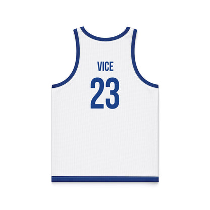 Drake - NCAA Women's Basketball : Quinn Vice - White Basketball Jersey-1