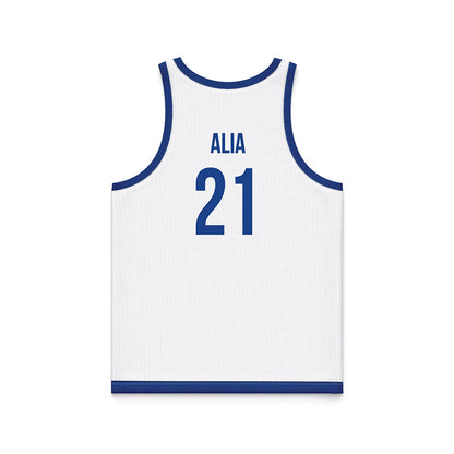 Drake - NCAA Men's Basketball : Andrew Alia - White Basketball Jersey-1