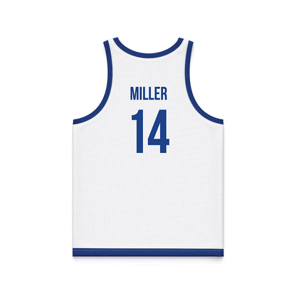 Drake - NCAA Women's Basketball : Anna Miller - White Basketball Jersey