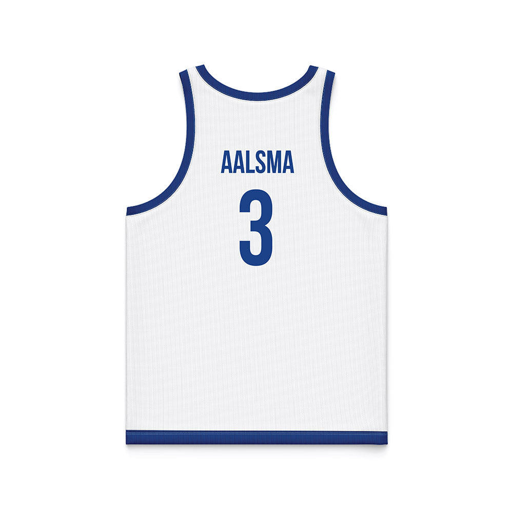 Drake - NCAA Women's Basketball : Abbie Aalsma - White Basketball Jersey-1