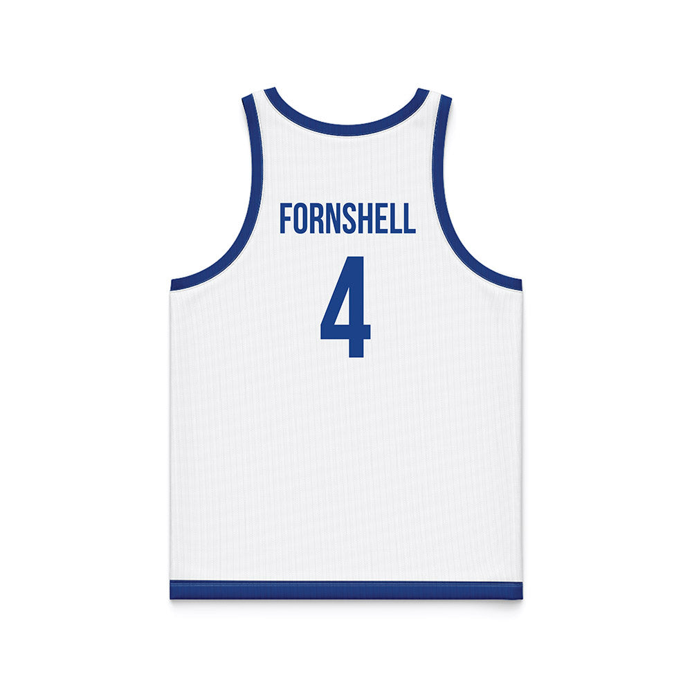 Drake - NCAA Women's Basketball : Shannon Fornshell - White Basketball Jersey