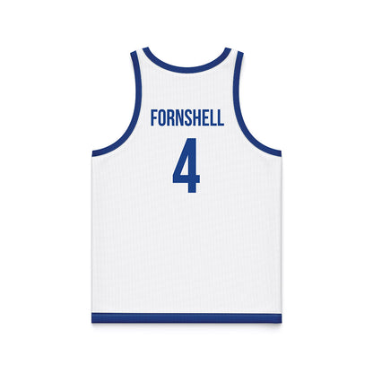 Drake - NCAA Women's Basketball : Shannon Fornshell - White Basketball Jersey