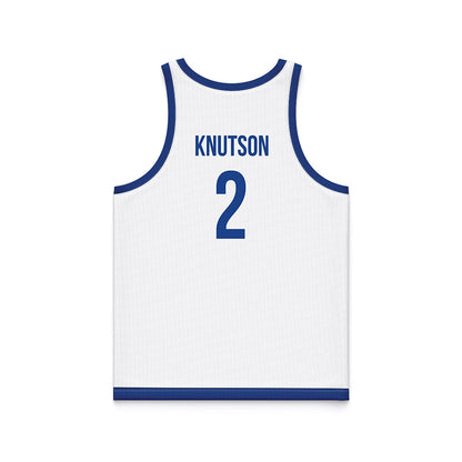 Drake - NCAA Women's Basketball : Grace Knutson - White Basketball Jersey