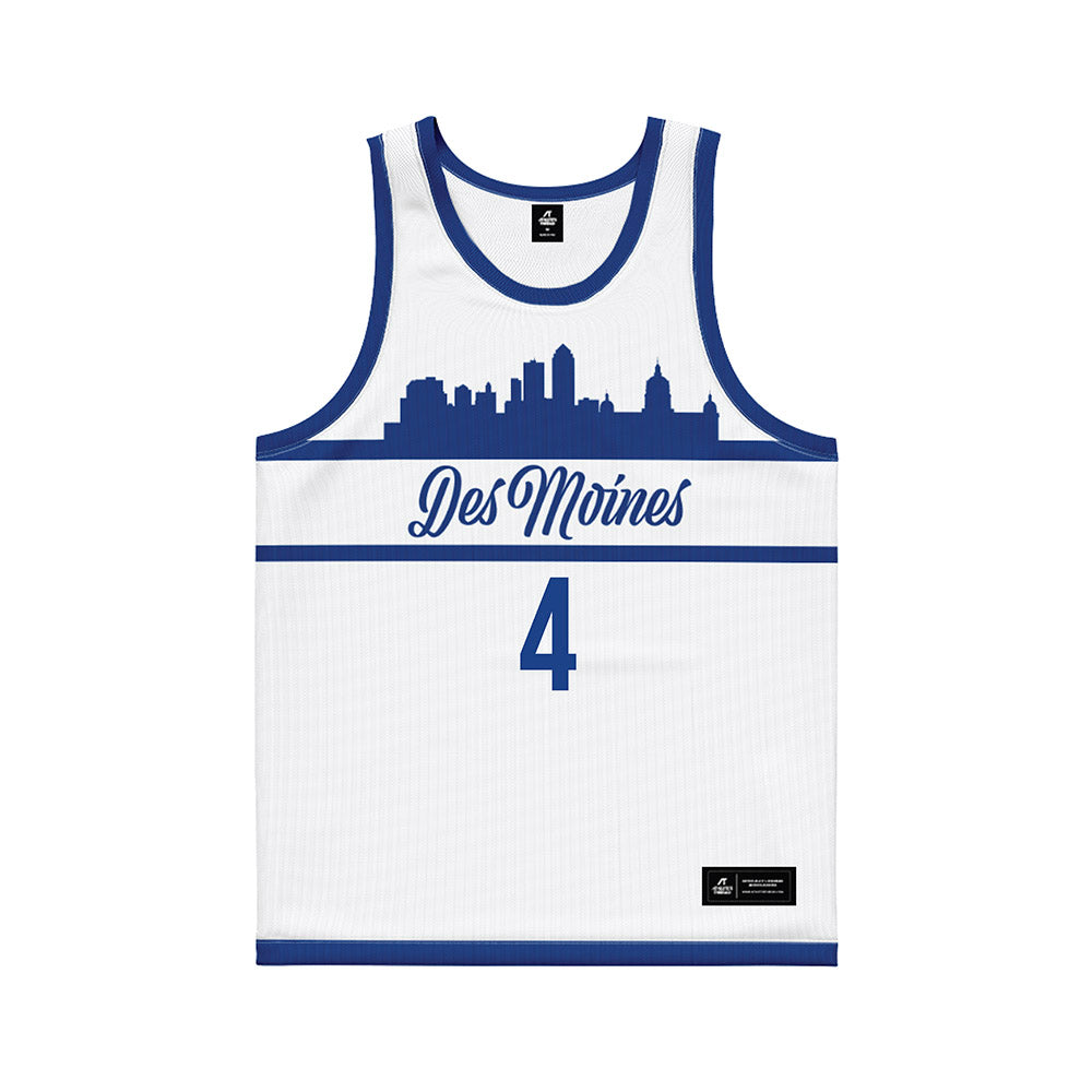 Drake - NCAA Men's Basketball : Isaiah Jackson - White Basketball Jersey-0