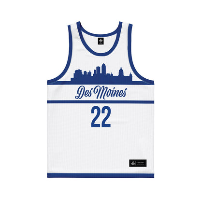 Drake - NCAA Men's Basketball : Mitch Mascari - White Basketball Jersey-0