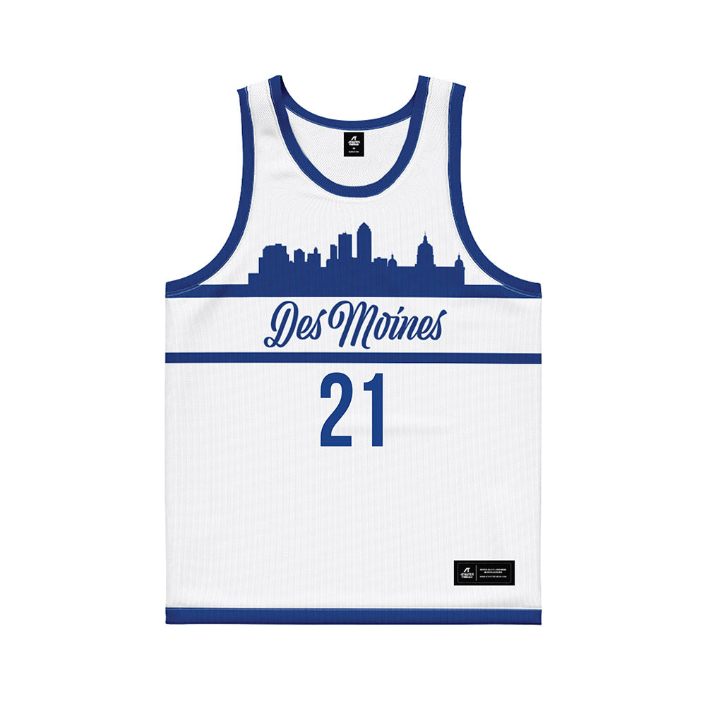 Drake - NCAA Women's Basketball : Ava Hawthorne - White Basketball Jersey