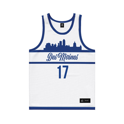 Drake - NCAA Women's Basketball : Anna Becker - White Basketball Jersey-0