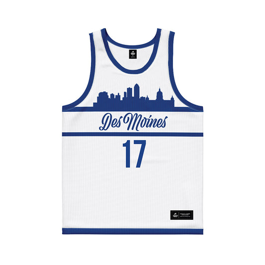 Drake - NCAA Women's Basketball : Anna Becker - White Basketball Jersey-0