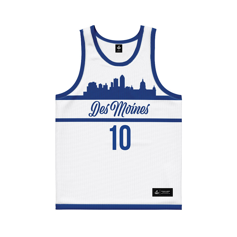 Drake - NCAA Men's Basketball : Eli Shetlar - White Basketball Jersey-0