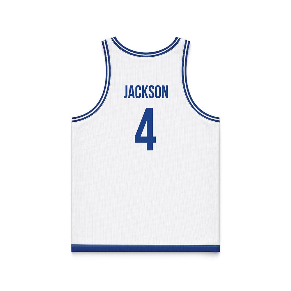 Drake - NCAA Men's Basketball : Isaiah Jackson - White Basketball Jersey-1