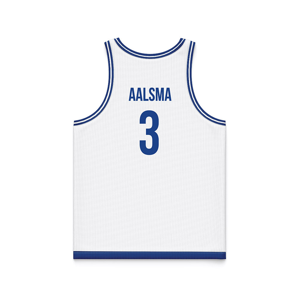 Drake - NCAA Women's Basketball : Abbie Aalsma - White Basketball Jersey-1