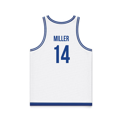 Drake - NCAA Women's Basketball : Anna Miller - White Basketball Jersey