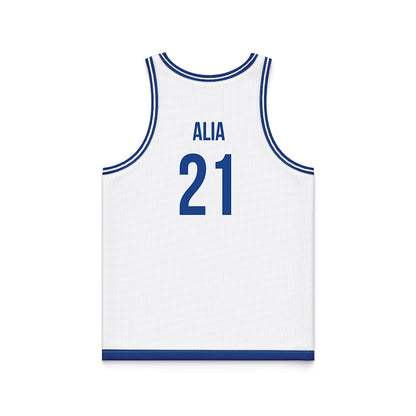 Drake - NCAA Men's Basketball : Andrew Alia - White Basketball Jersey-1