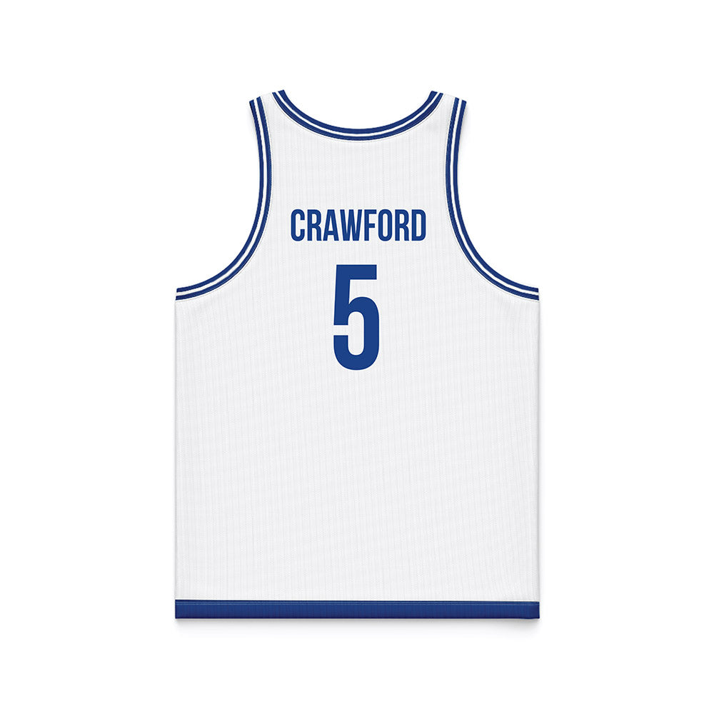 Drake - NCAA Women's Basketball : Mya Crawford - White Basketball Jersey-1