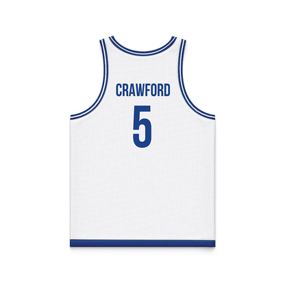 Drake - NCAA Women's Basketball : Mya Crawford - White Basketball Jersey-1