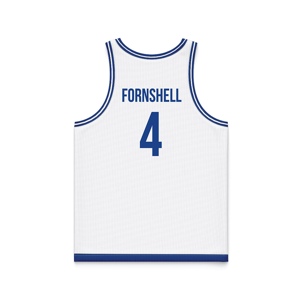 Drake - NCAA Women's Basketball : Shannon Fornshell - White Basketball Jersey