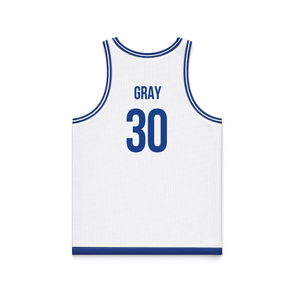 Drake - NCAA Women's Basketball : Taedyn Gray - White Basketball Jersey