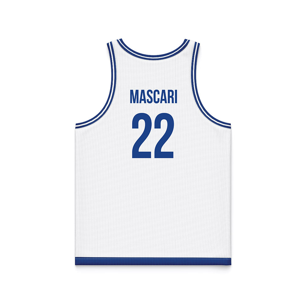 Drake - NCAA Men's Basketball : Mitch Mascari - White Basketball Jersey-1