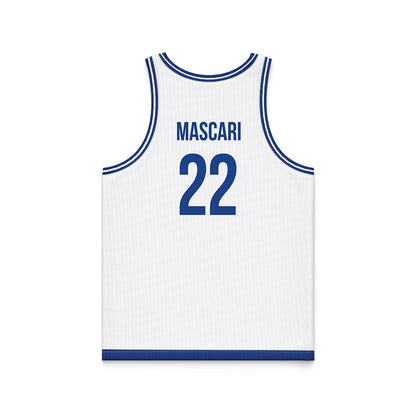 Drake - NCAA Men's Basketball : Mitch Mascari - White Basketball Jersey-1