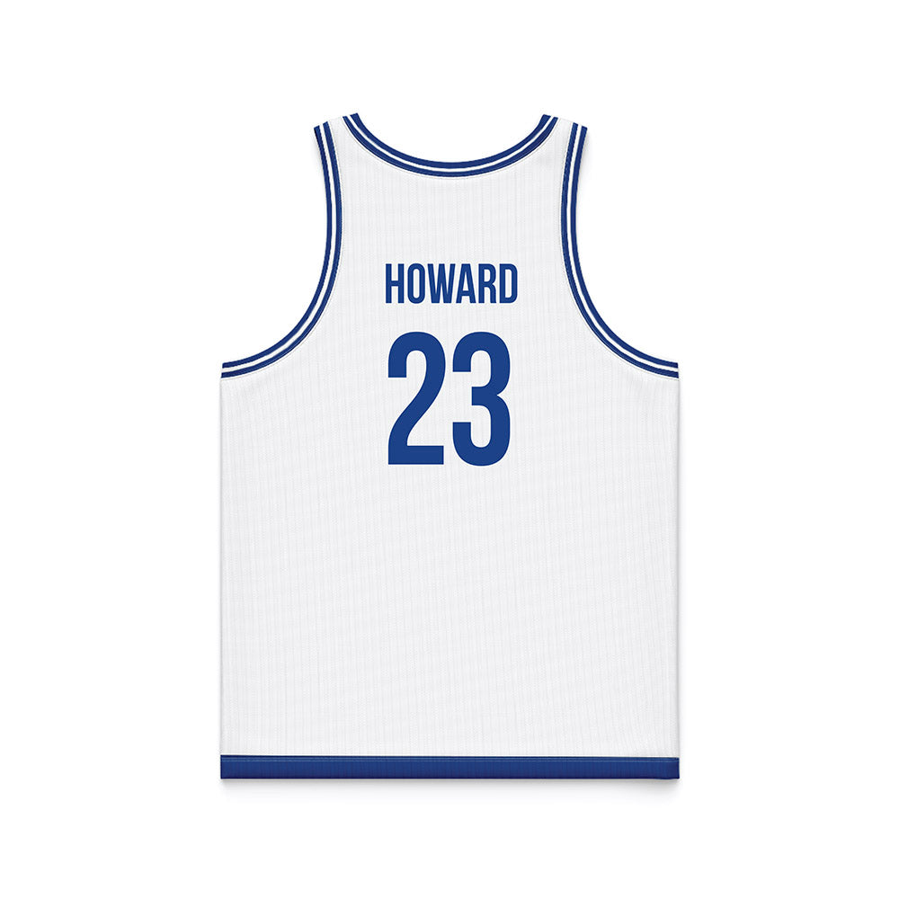 Drake - NCAA Men's Basketball : Isaia Howard - White Basketball Jersey-1