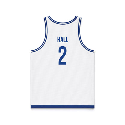 Drake - NCAA Men's Basketball : Brashon Hall - White Basketball Jersey