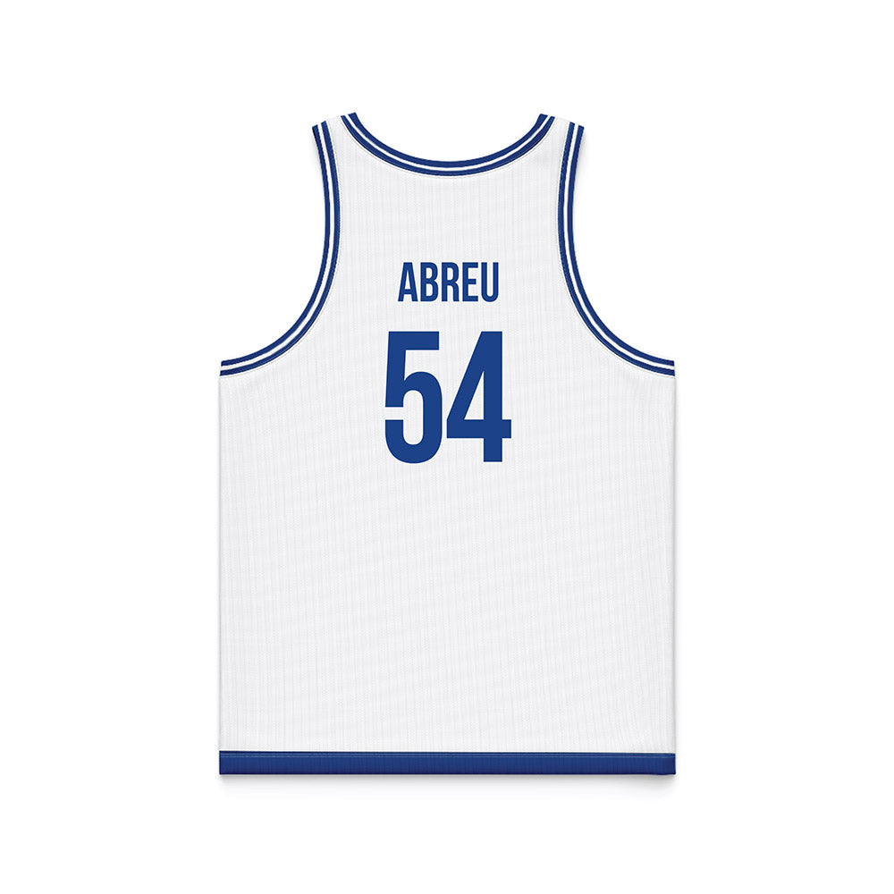 Drake - NCAA Men's Basketball : Daniel Abreu - White Basketball Jersey-1