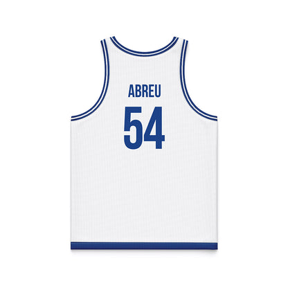 Drake - NCAA Men's Basketball : Daniel Abreu - White Basketball Jersey-1