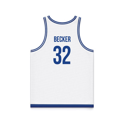 Drake - NCAA Women's Basketball : Courtney Becker - White Basketball Jersey