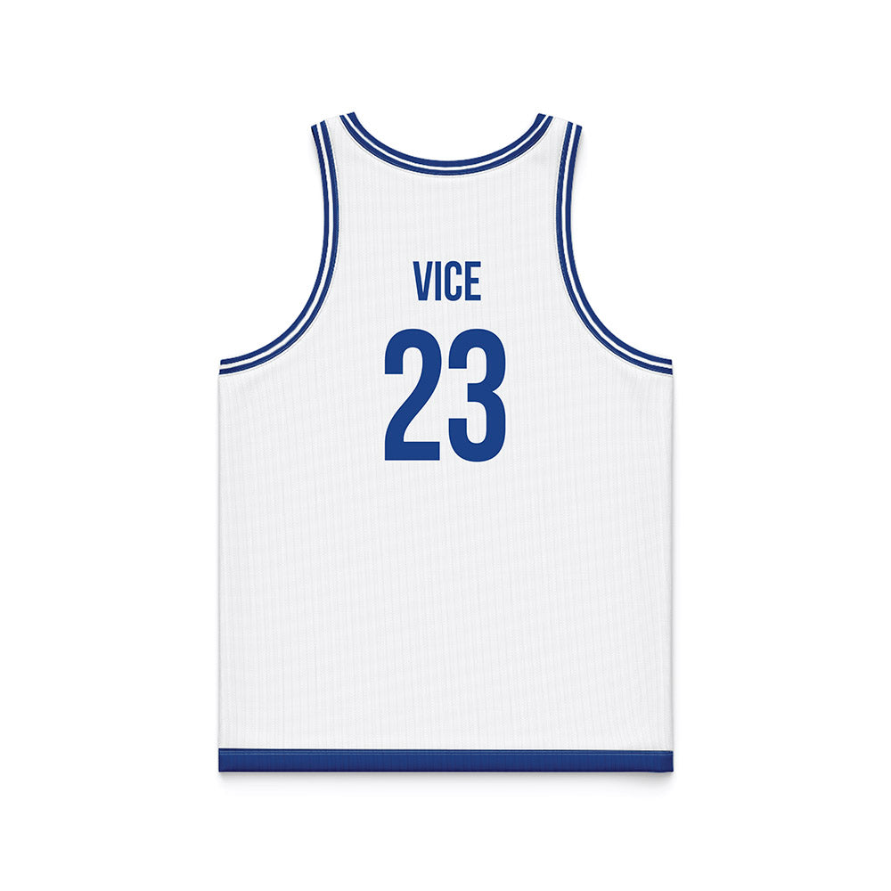 Drake - NCAA Women's Basketball : Quinn Vice - White Basketball Jersey-1