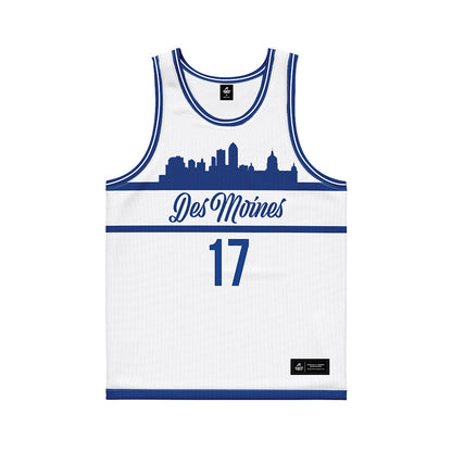 Drake - NCAA Women's Basketball : Anna Becker - White Basketball Jersey-0