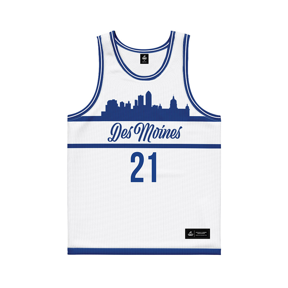 Drake - NCAA Women's Basketball : Ava Hawthorne - White Basketball Jersey