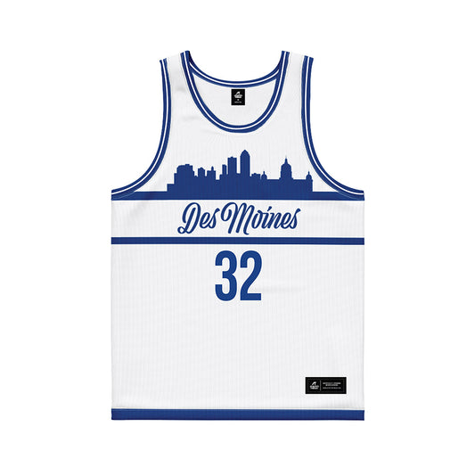 Drake - NCAA Women's Basketball : Courtney Becker - White Basketball Jersey