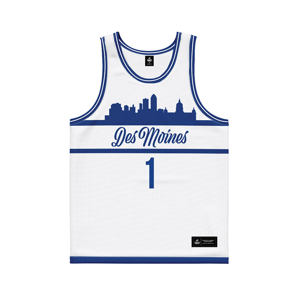 Drake - NCAA Men's Basketball : Owen Larson - White Basketball Jersey-0