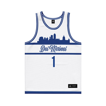 Drake - NCAA Men's Basketball : Owen Larson - White Basketball Jersey-0