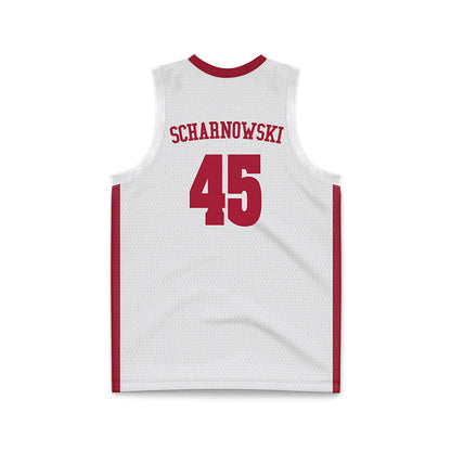 Alabama - NCAA Men's Basketball : Max Scharnowski - White Basketball Jersey-3