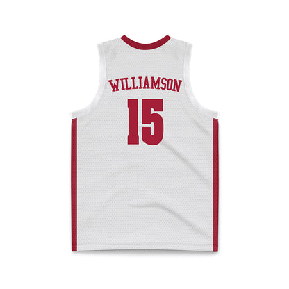 Alabama - NCAA Men's Basketball : Noah Williamson - White Basketball Jersey-3