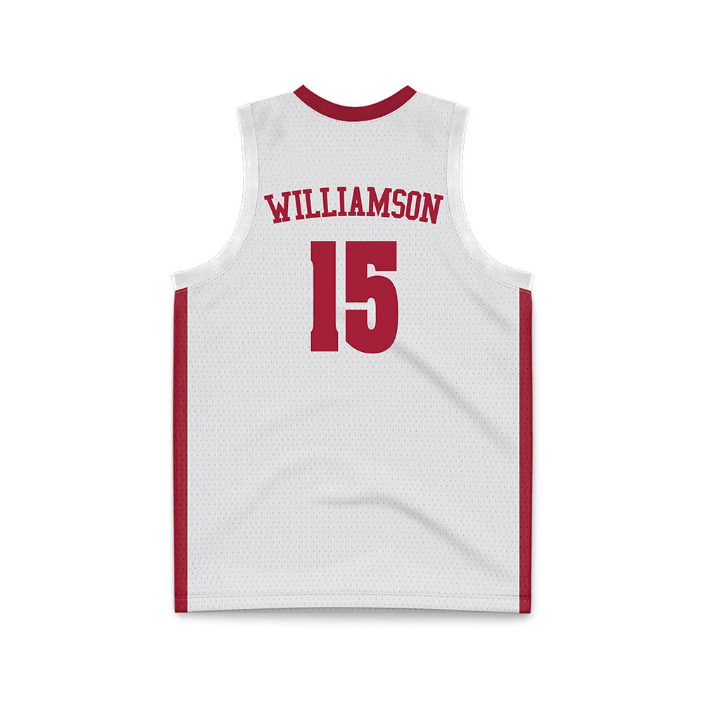 Alabama - NCAA Men's Basketball : Noah Williamson - White Basketball Jersey-2