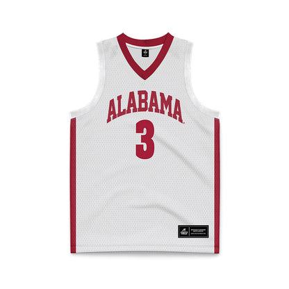 Alabama - NCAA Men's Basketball : Latrell Wrightsell Jr - White Basketball Jersey-0