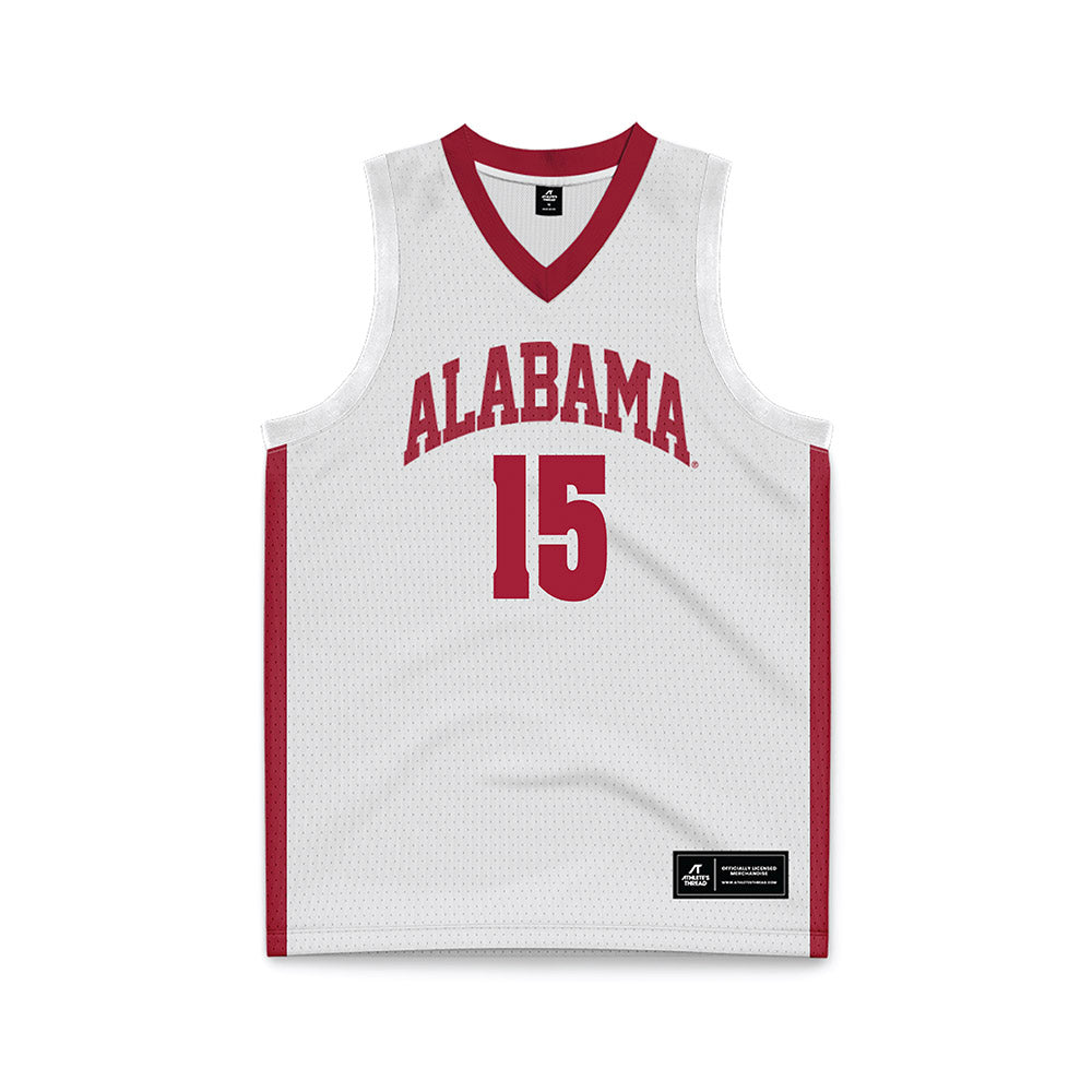 Alabama - NCAA Men's Basketball : Noah Williamson - White Basketball Jersey-0
