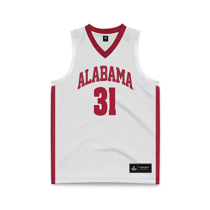 Alabama - NCAA Women's Basketball : Naomi Jones - White Basketball Jersey