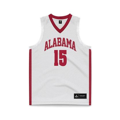 Alabama - NCAA Men's Basketball : Noah Williamson - White Basketball Jersey-1