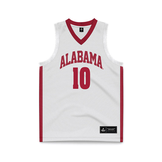 Alabama - NCAA Men's Basketball : Keitenn Bristow - White Basketball Jersey-0